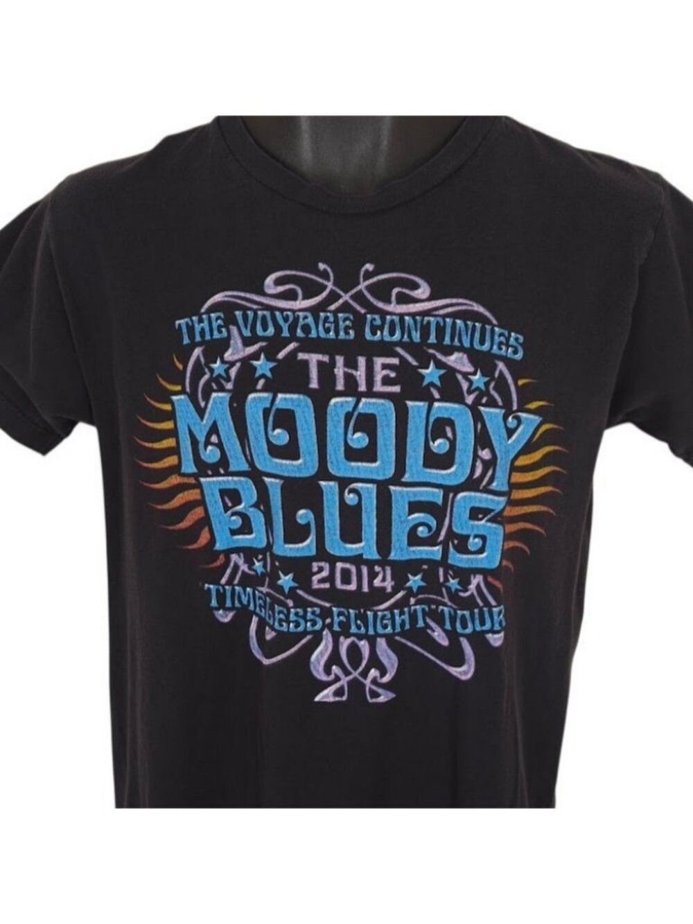 The Moody Blues T Shirt Mens Size Medium Black 2014 Timeless Flight Tour